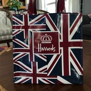 Harrods Union Jack vinyl bag